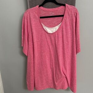 Catherines Vibrant Pink Short Sleeve Tee